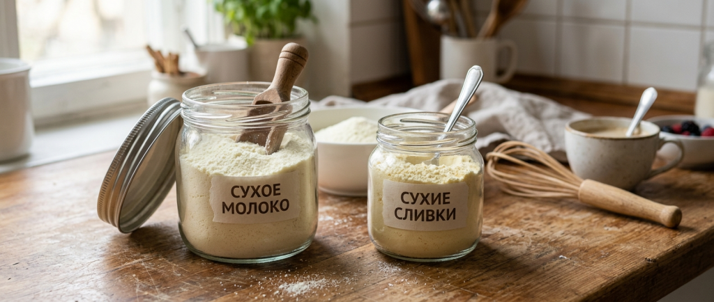 Сухое молоко и сухие сливки