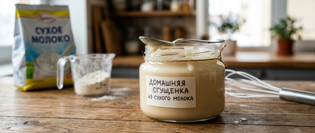 Домашняя сгущенка из сухого молока